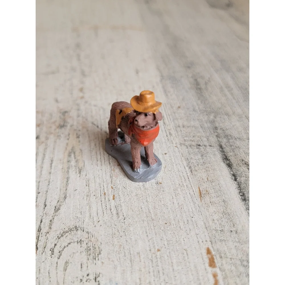 Vintage Halloween dash hound dog cowboy outfit Village accessories pet